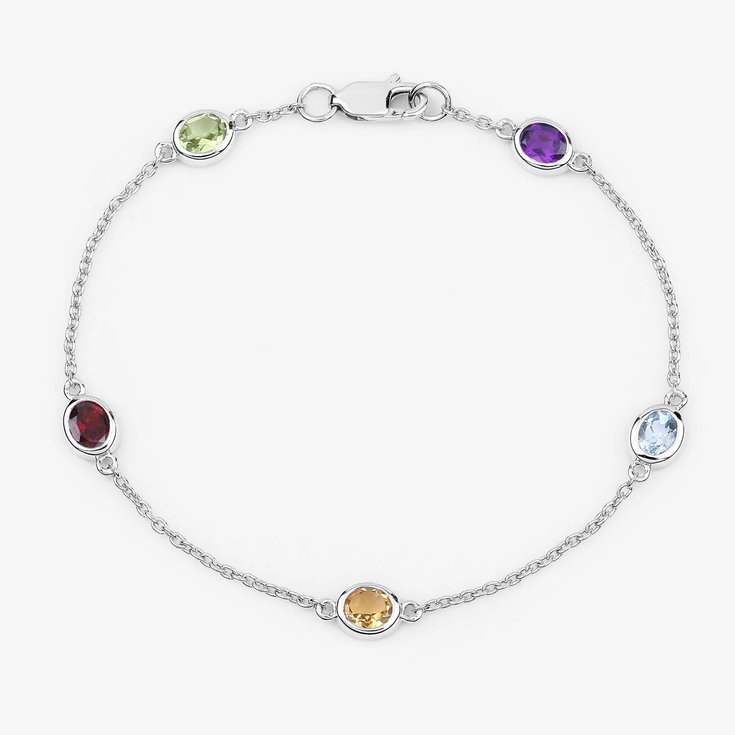 Genuine Multi Stones By The Yard Bracelet