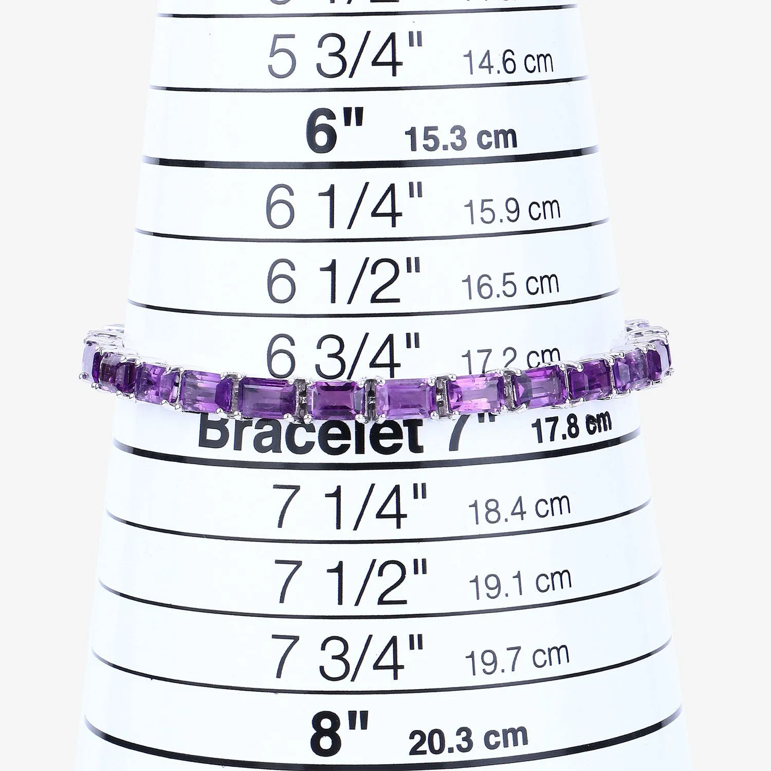 Genuine Purple Amethyst Tennis Bracelet