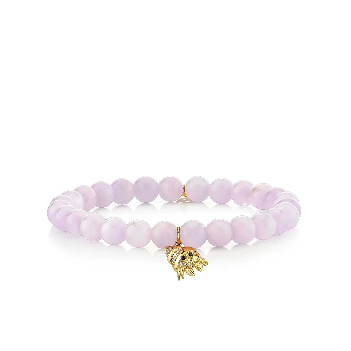 Gold & Diamond Hermit Crab on Lavender Amethyst