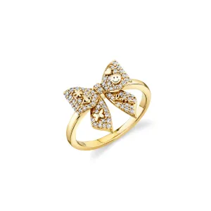 Gold & Diamond Icons Bow Ring