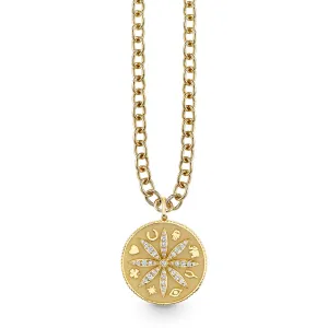Gold & Diamond Large Icon Sand Dollar Charm