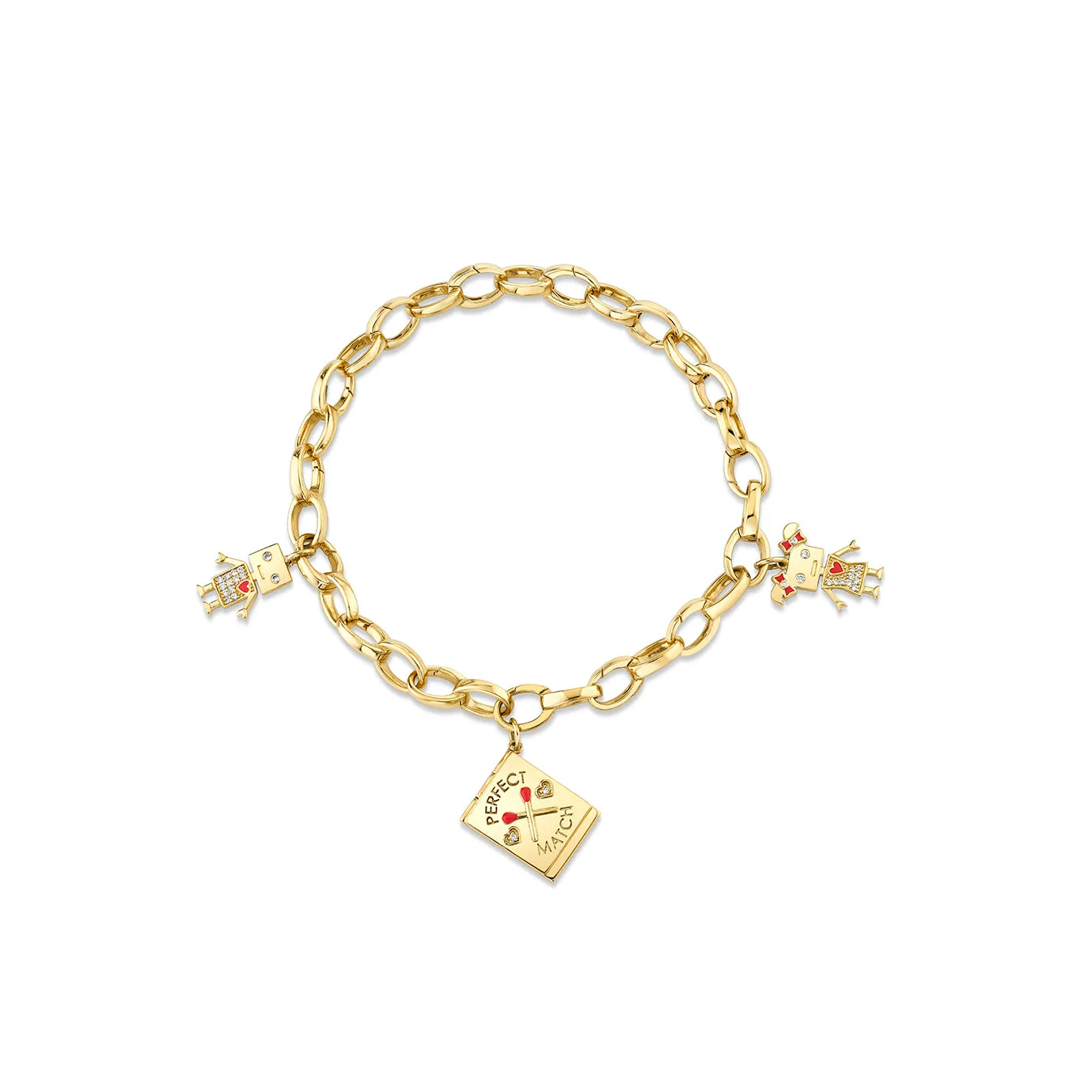 Gold & Diamond Perfect Match Charm Bracelet