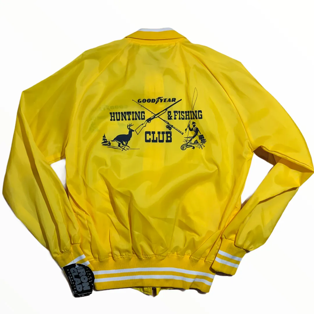 Goodyear Hunting and Fishing Club Jacket new w/ tags- Yellow - S/M