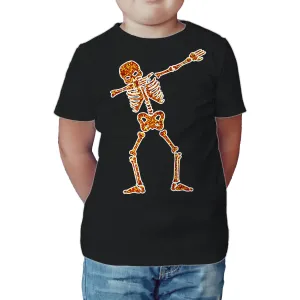 Halloween Day Of The Dead Dabbing Skeleton Bling Stencil Official Kid's T-shirt