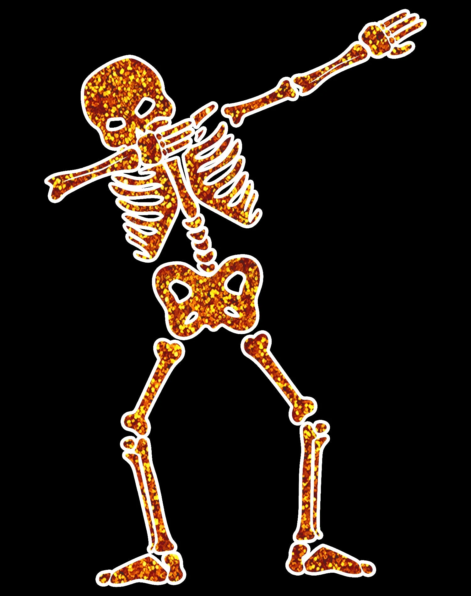 Halloween Day Of The Dead Dabbing Skeleton Official Men's T-shirt