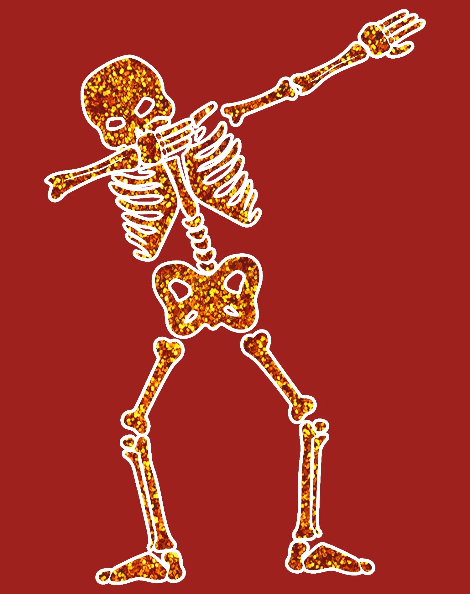 Halloween Day Of The Dead Dabbing Skeleton Official Men's T-shirt