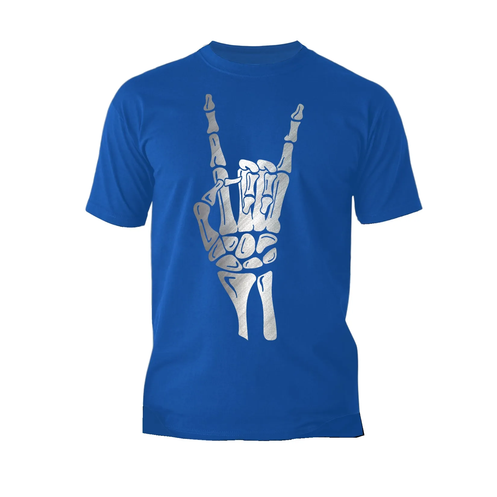Halloween Day Of The Dead Occult Metal Horns Sign Skeleton Official Men's T-shirt