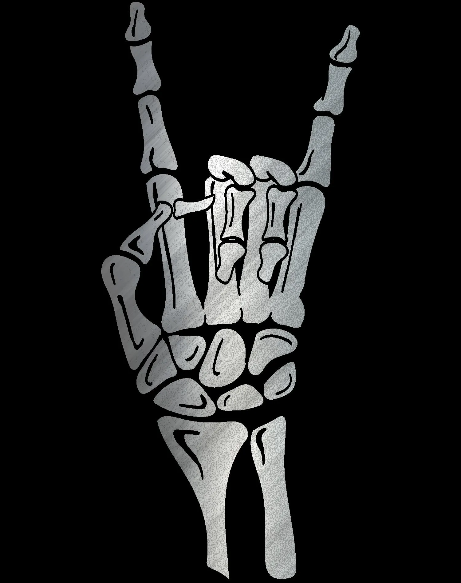 Halloween Day Of The Dead Occult Metal Horns Sign Skeleton Official Men's T-shirt