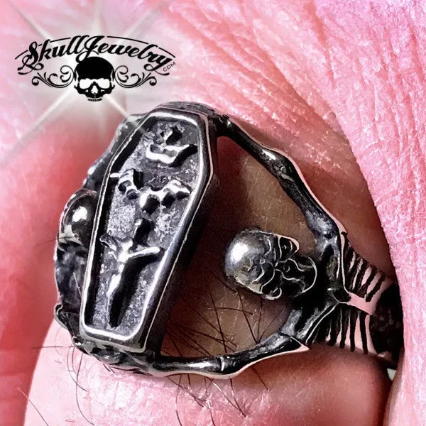 Hold Strong Coffin & Skeleton Ring (#625)