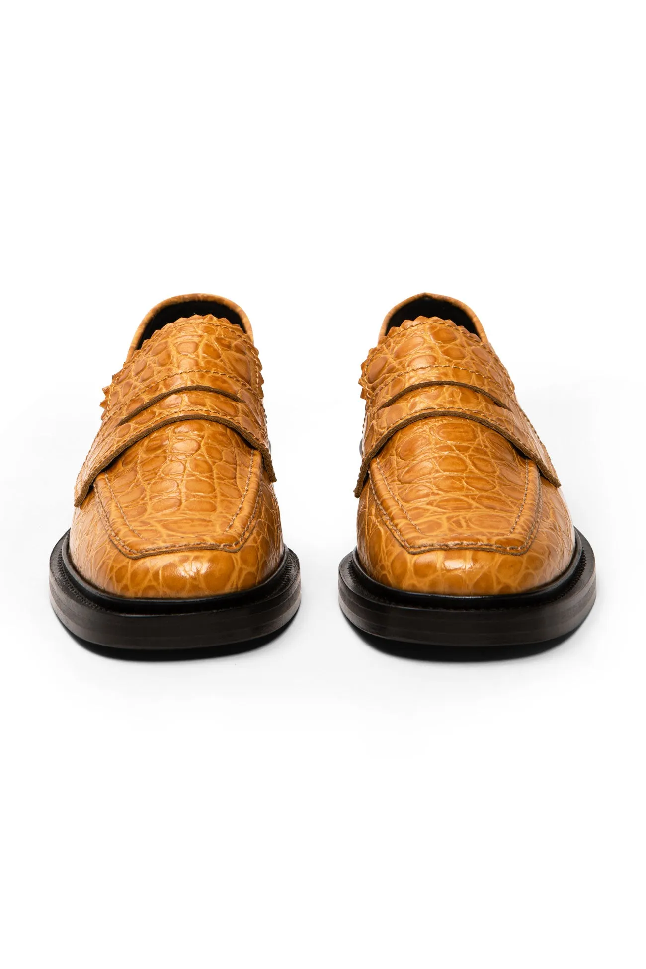 jay 3.0 / hazelnut embossed croc
