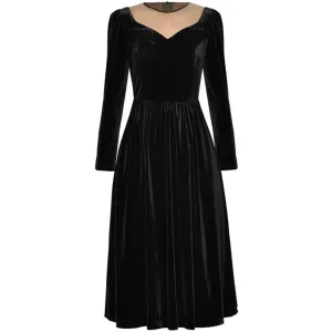 Jolie Mesh Spliced High Waist Slim Long Dress