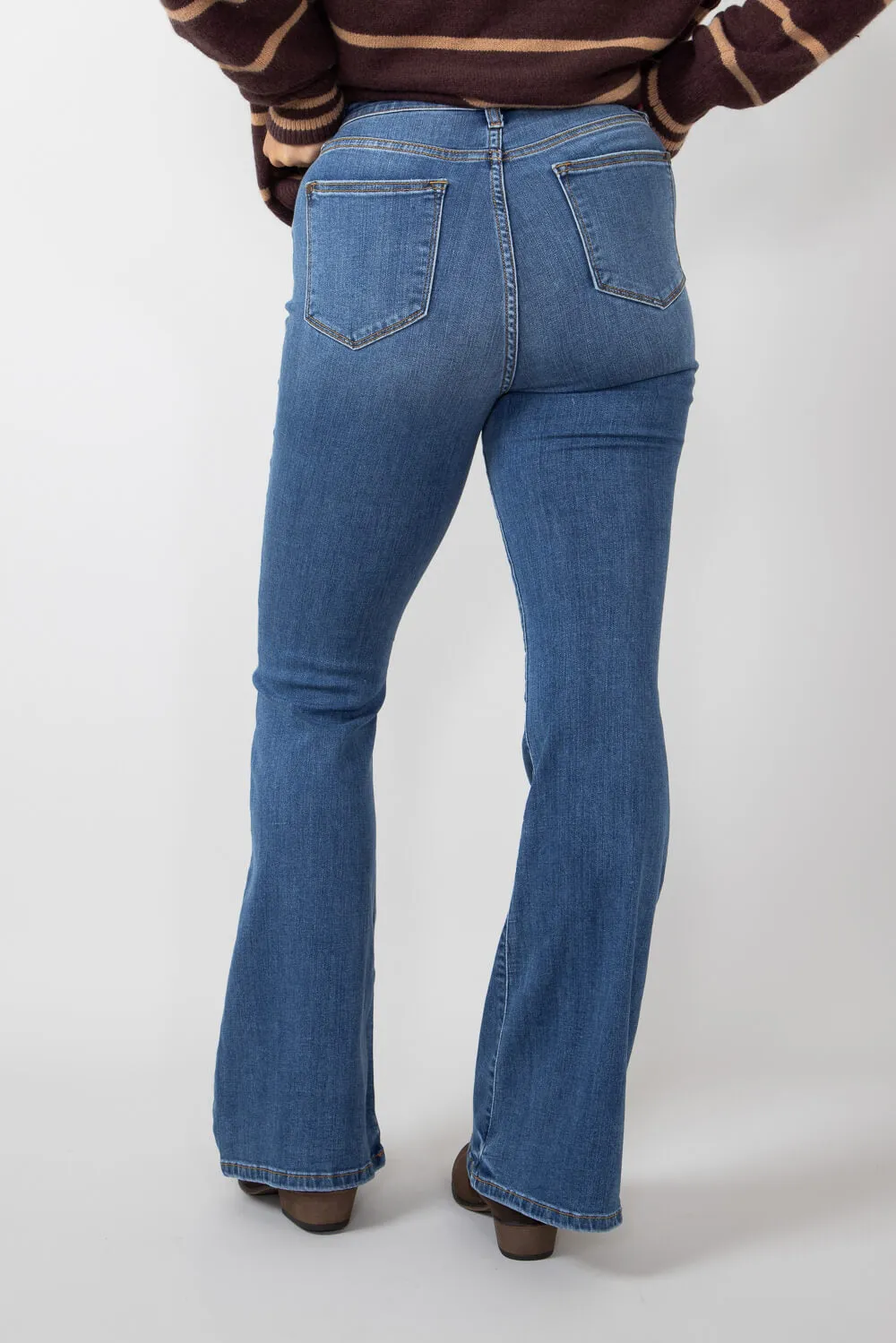 Judy Blue High Rise Classic Flare Jeans for Women | 82588REG