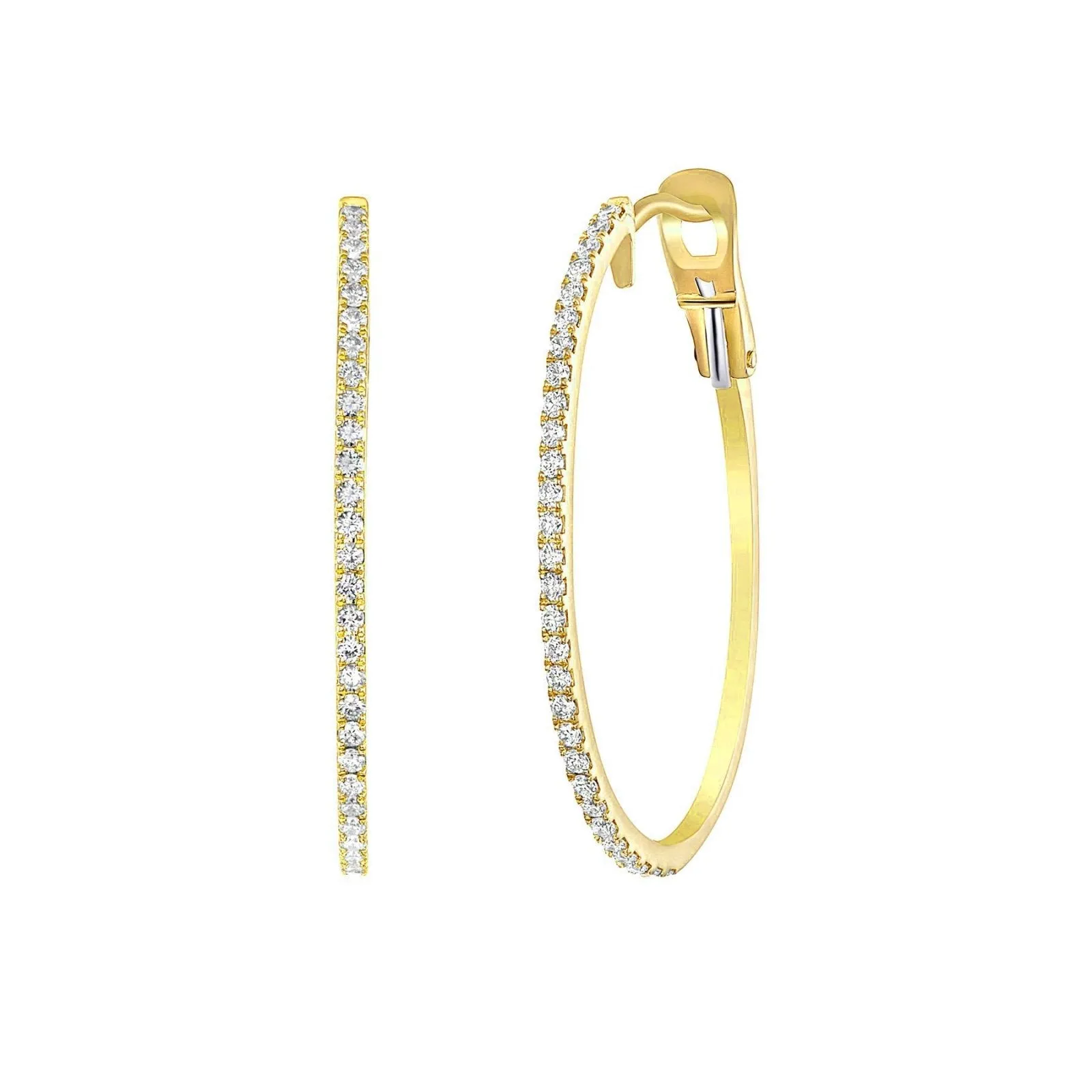 La Mer Diamond Hoop Earrings