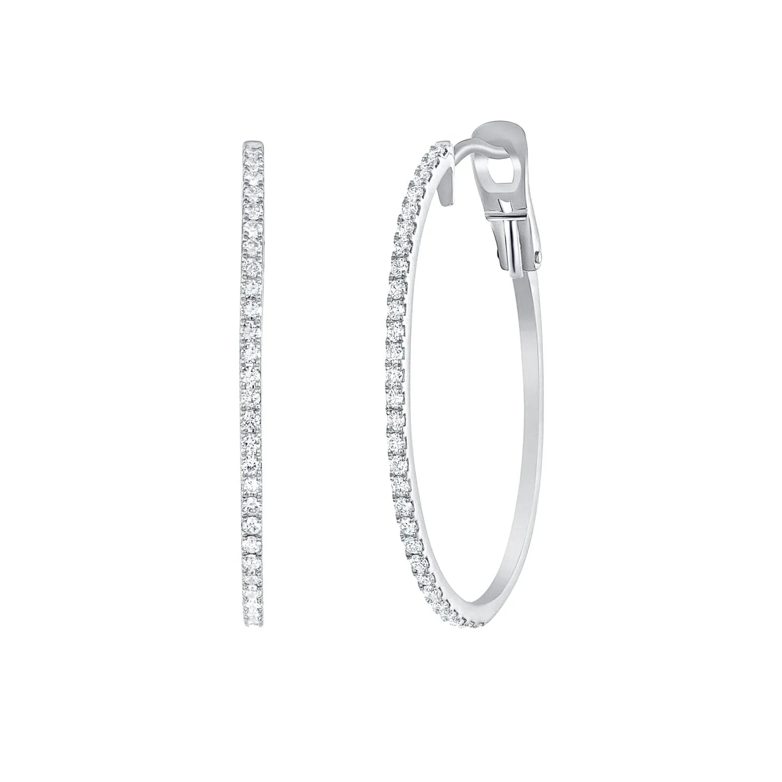 La Mer Diamond Hoop Earrings