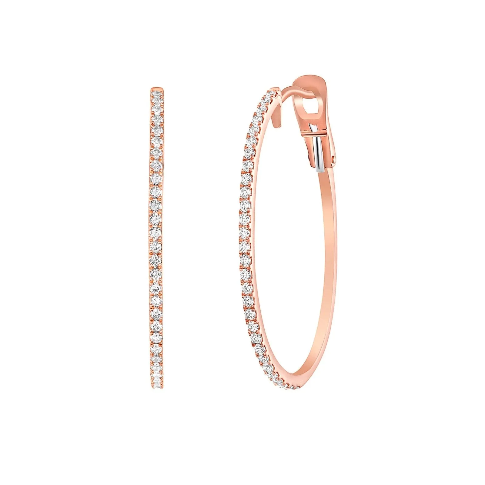 La Mer Diamond Hoop Earrings