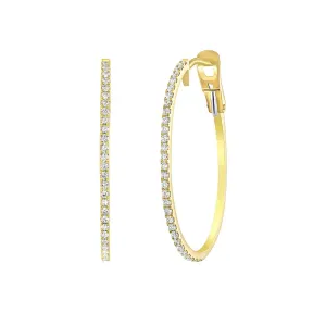 La Mer Diamond Hoop Earrings
