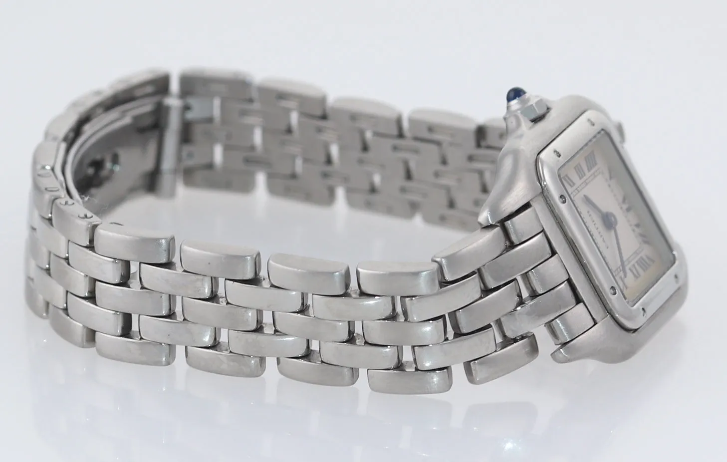Ladies Cartier Panthere 22mm Ivory Roman Stainless Steel Quartz Watch 1320