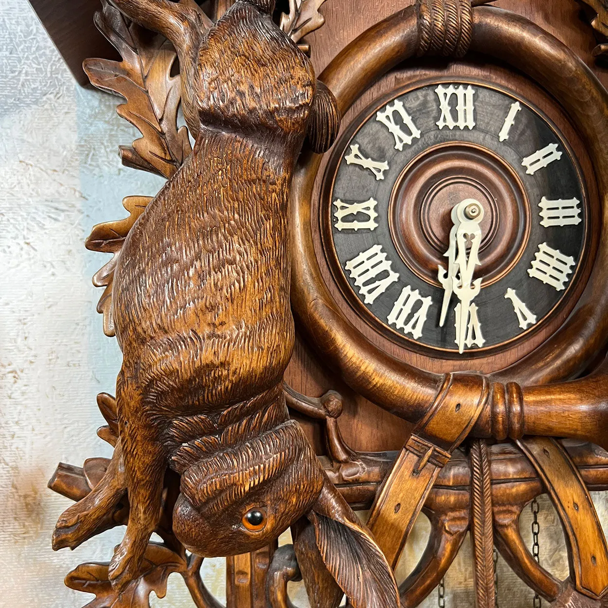 Large Vintage German Black Forest Swiss Movement Musical Cuckoo Wall Clock