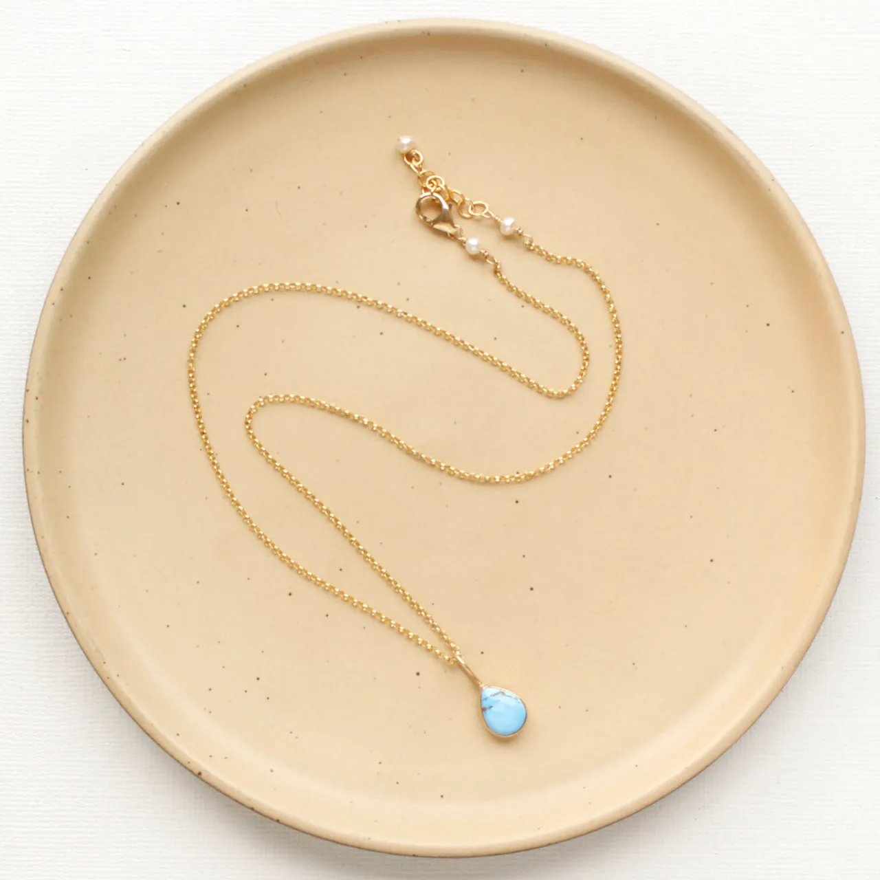 Lavender Turquoise Gold Necklace
