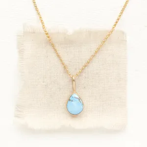 Lavender Turquoise Gold Necklace
