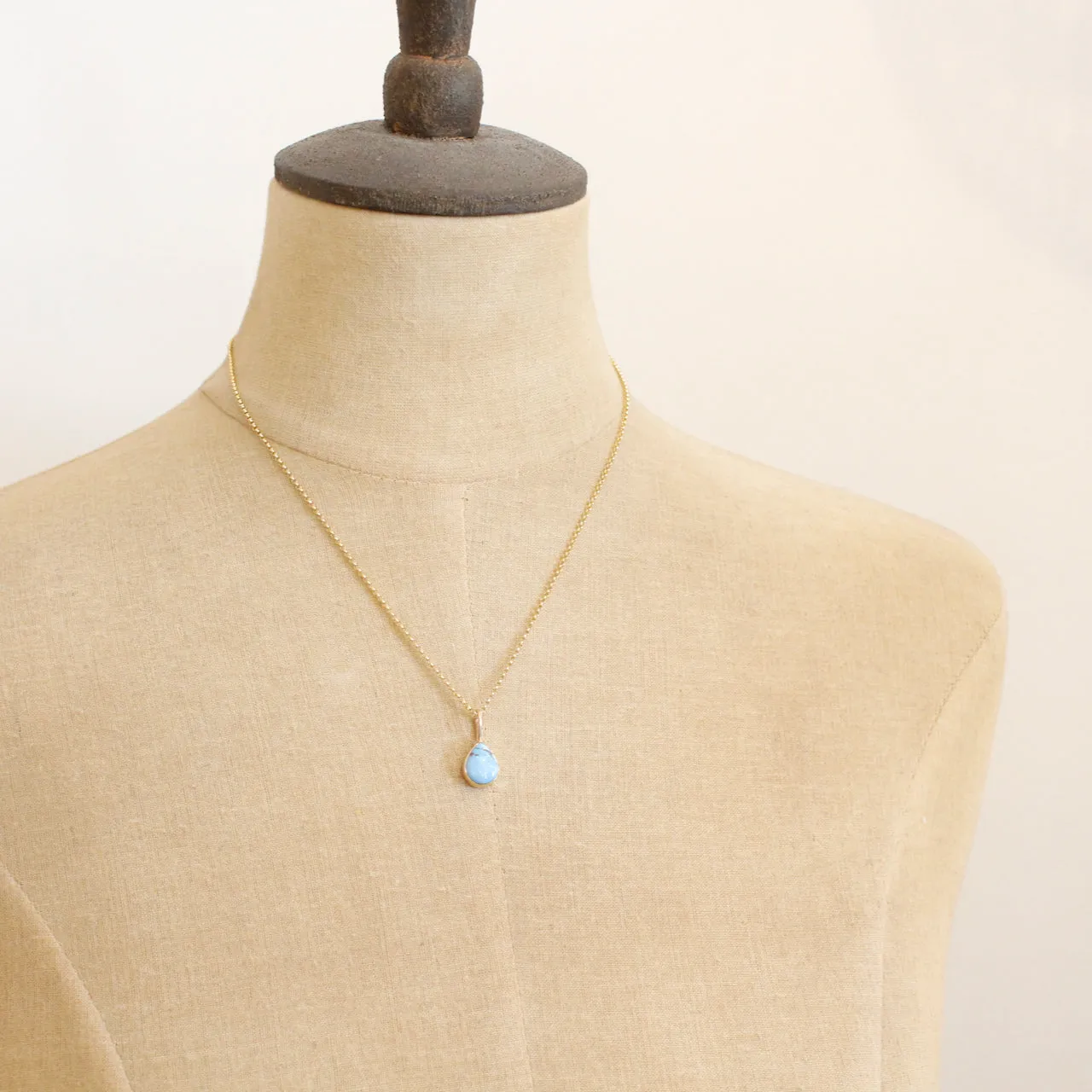 Lavender Turquoise Gold Necklace