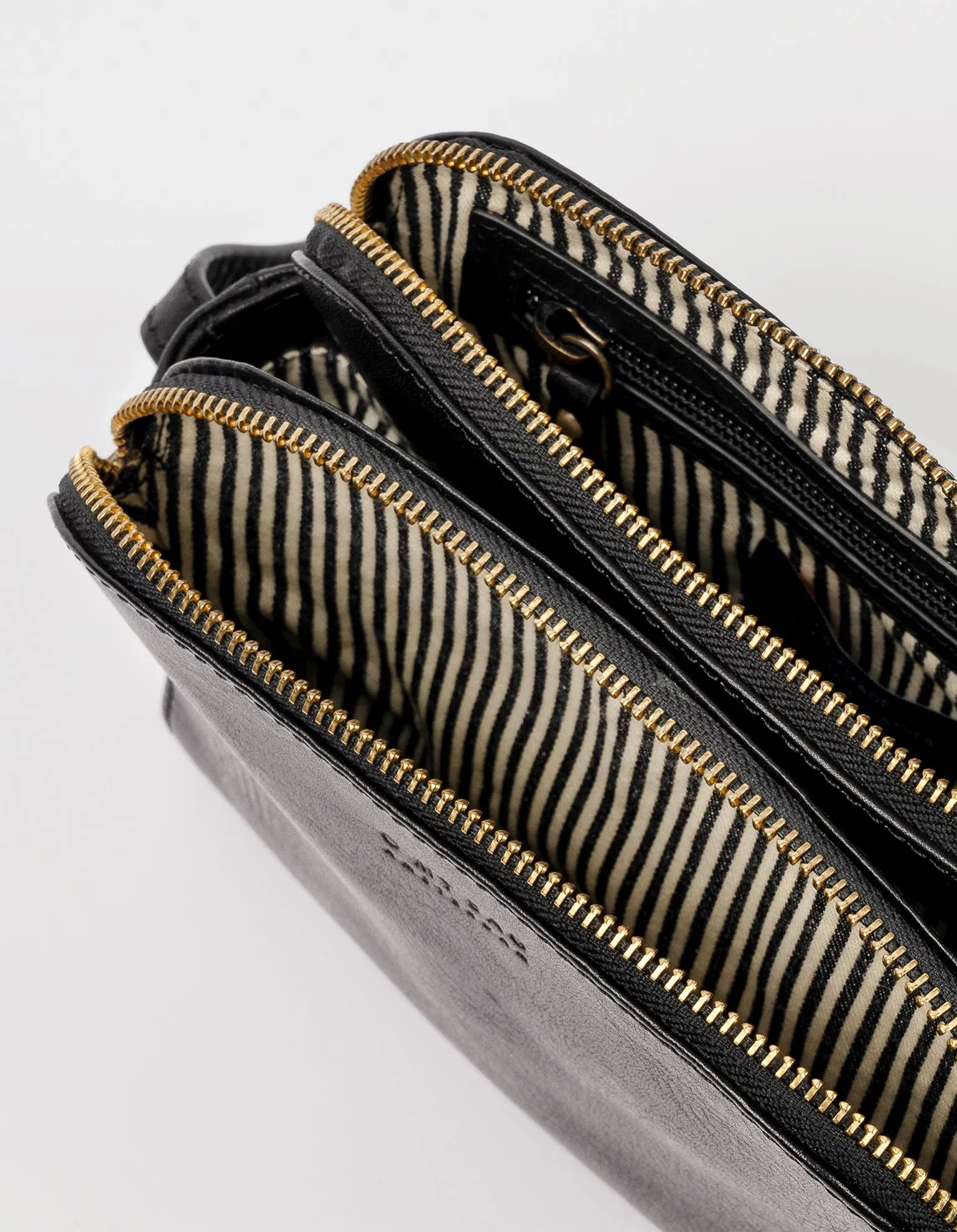Leather Bag Emily Black Stromboli (Full Leather Strap)