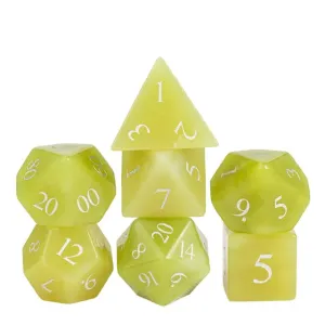 Level Up Premium Dice | Lemon Jade Gemstone