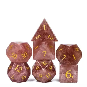 Level Up Premium Dice | Strawberry Crystal Stone | Pink