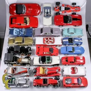 Lot of 23 Classic Collectible Model Cars w/ Some Paperwork (Franklin, Danbury)