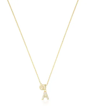 LUXURY LETTERS A INITIAL PENDANT GOLD