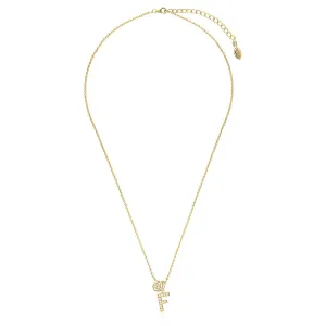 LUXURY LETTERS F INITIAL PENDANT GOLD