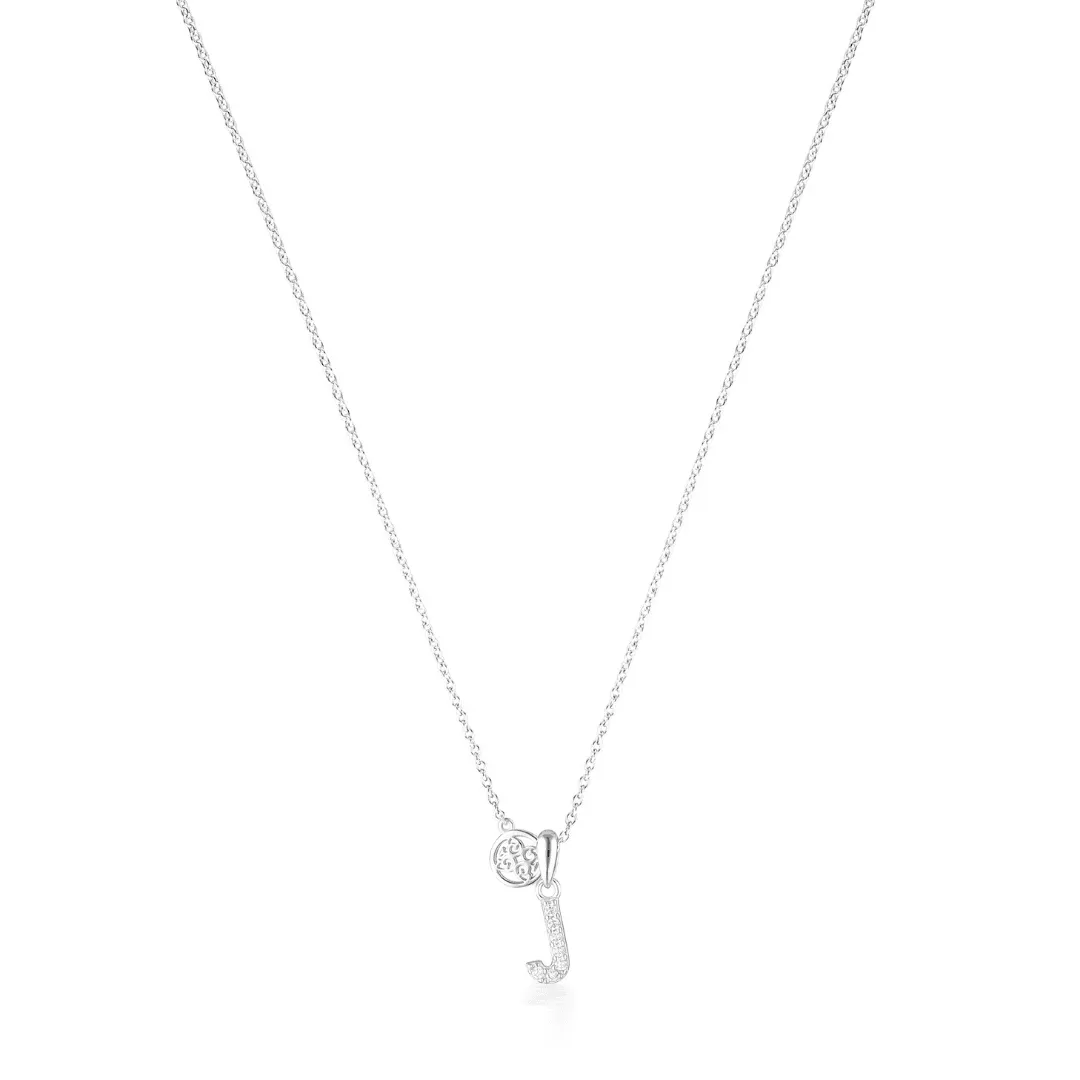 LUXURY LETTERS J INITIAL PENDANT SILVER