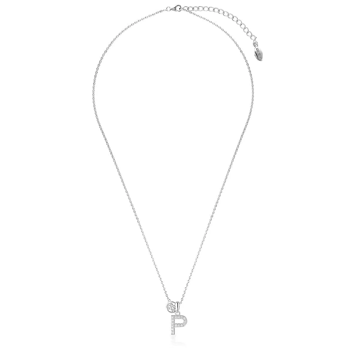 LUXURY LETTERS P INITIAL PENDANT SILVER