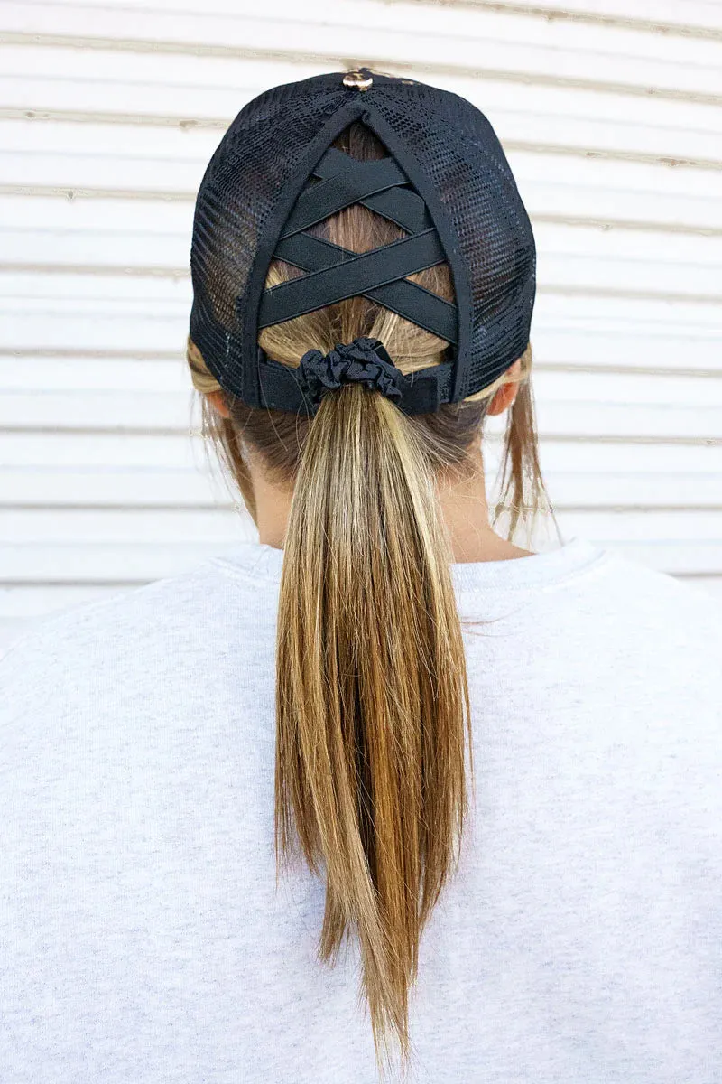 LYLAH LEOPARD MESH PONYTAIL CAP