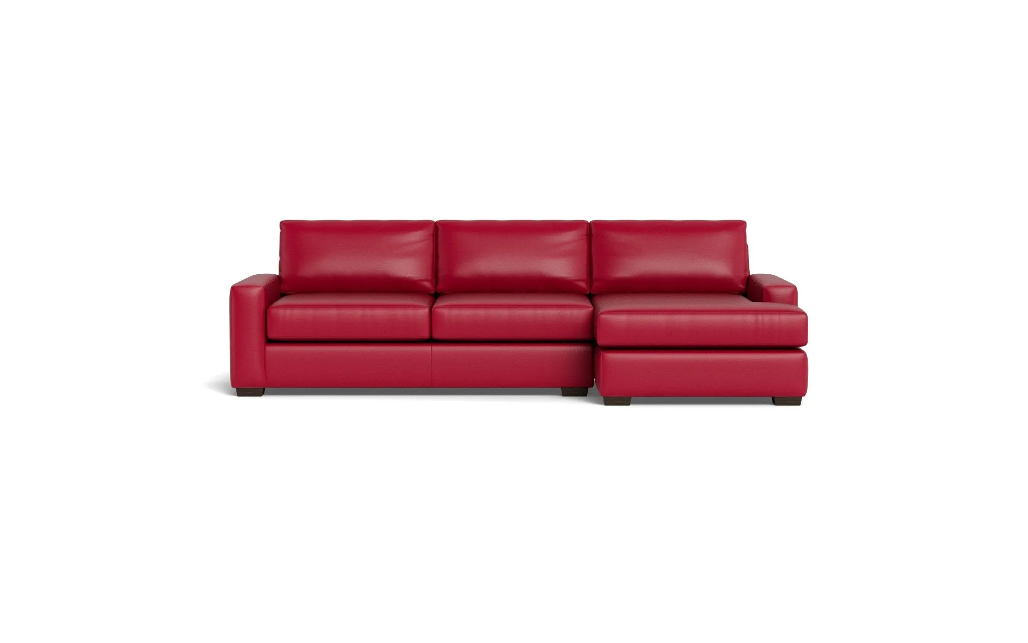 Mas Mesa 123" Deep Leather Right Chaise Sectional