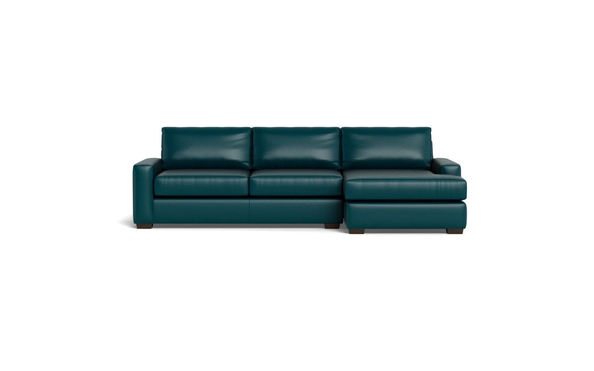 Mas Mesa 123" Deep Leather Right Chaise Sectional