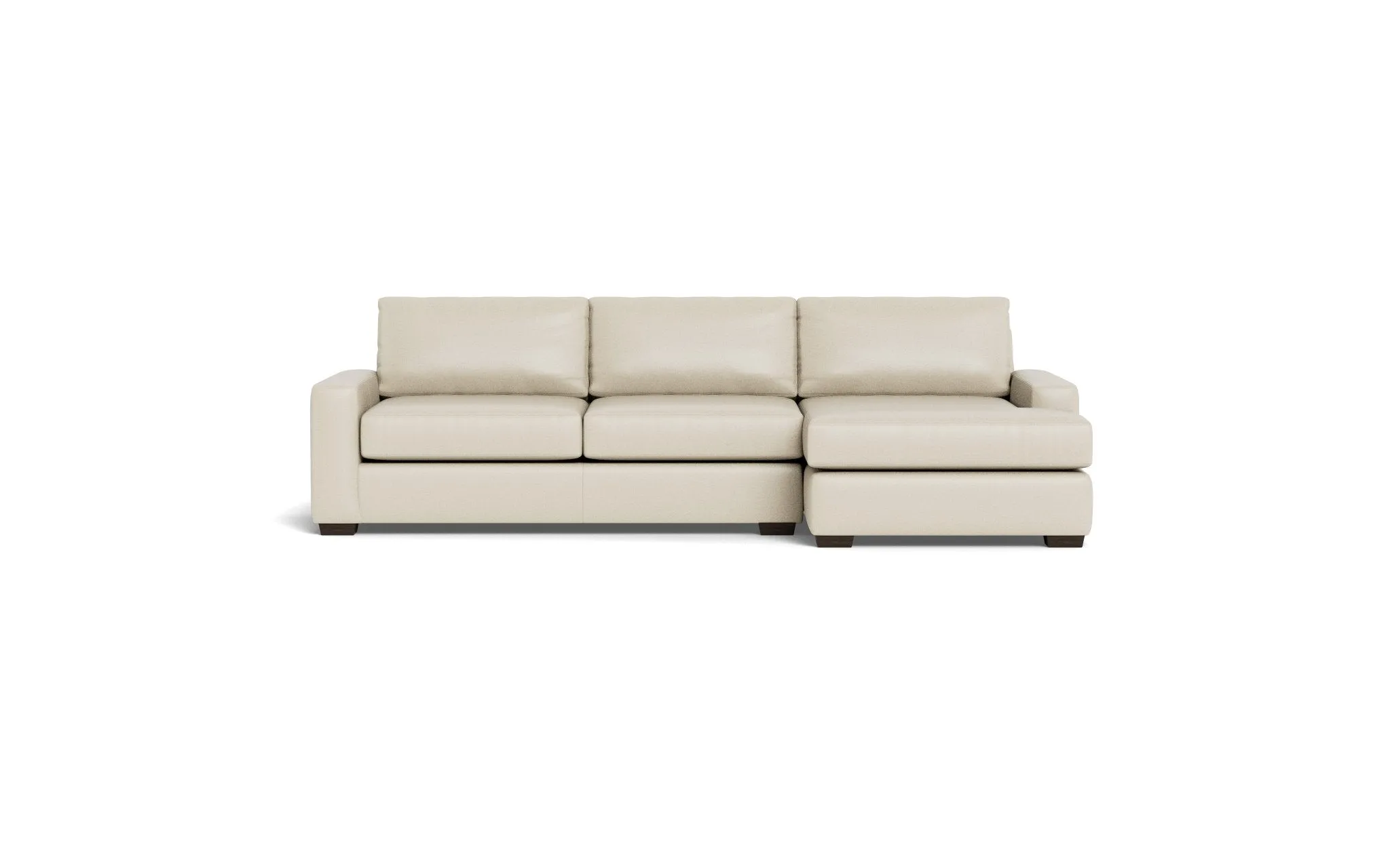 Mas Mesa 123" Deep Leather Right Chaise Sectional