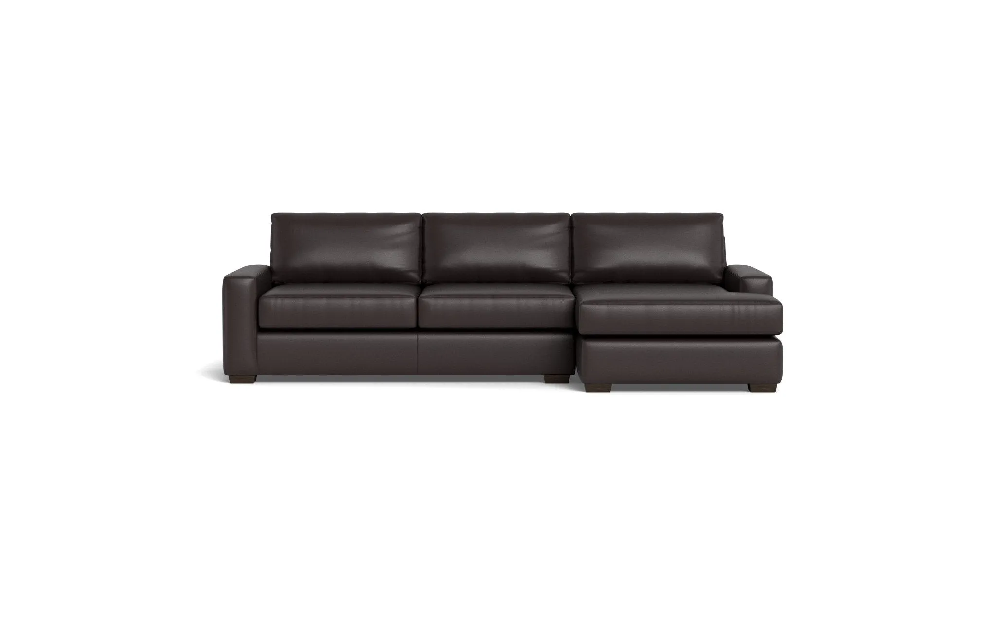 Mas Mesa 123" Deep Leather Right Chaise Sectional