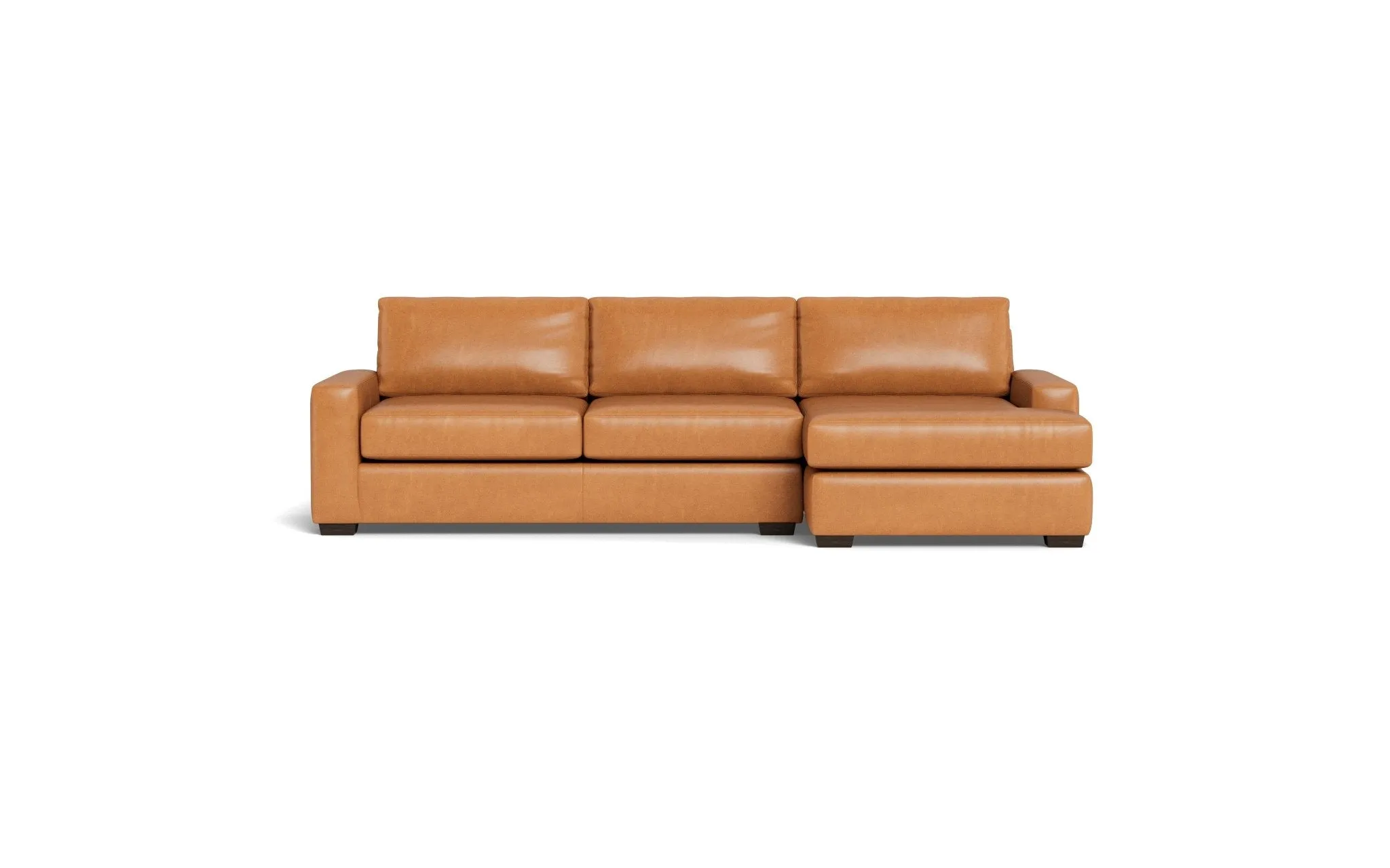 Mas Mesa 123" Deep Leather Right Chaise Sectional