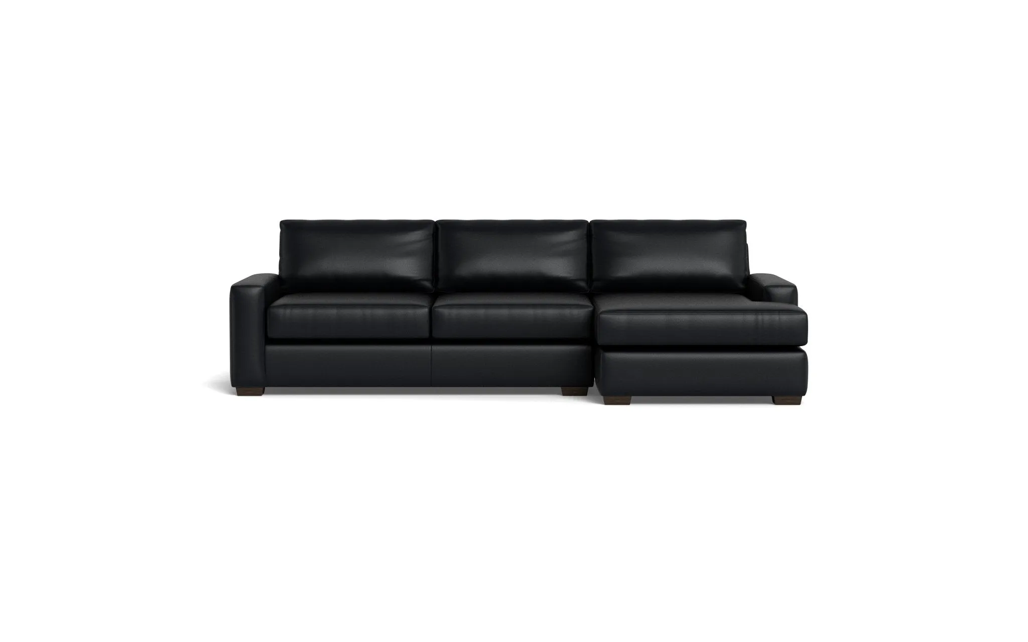 Mas Mesa 123" Deep Leather Right Chaise Sectional