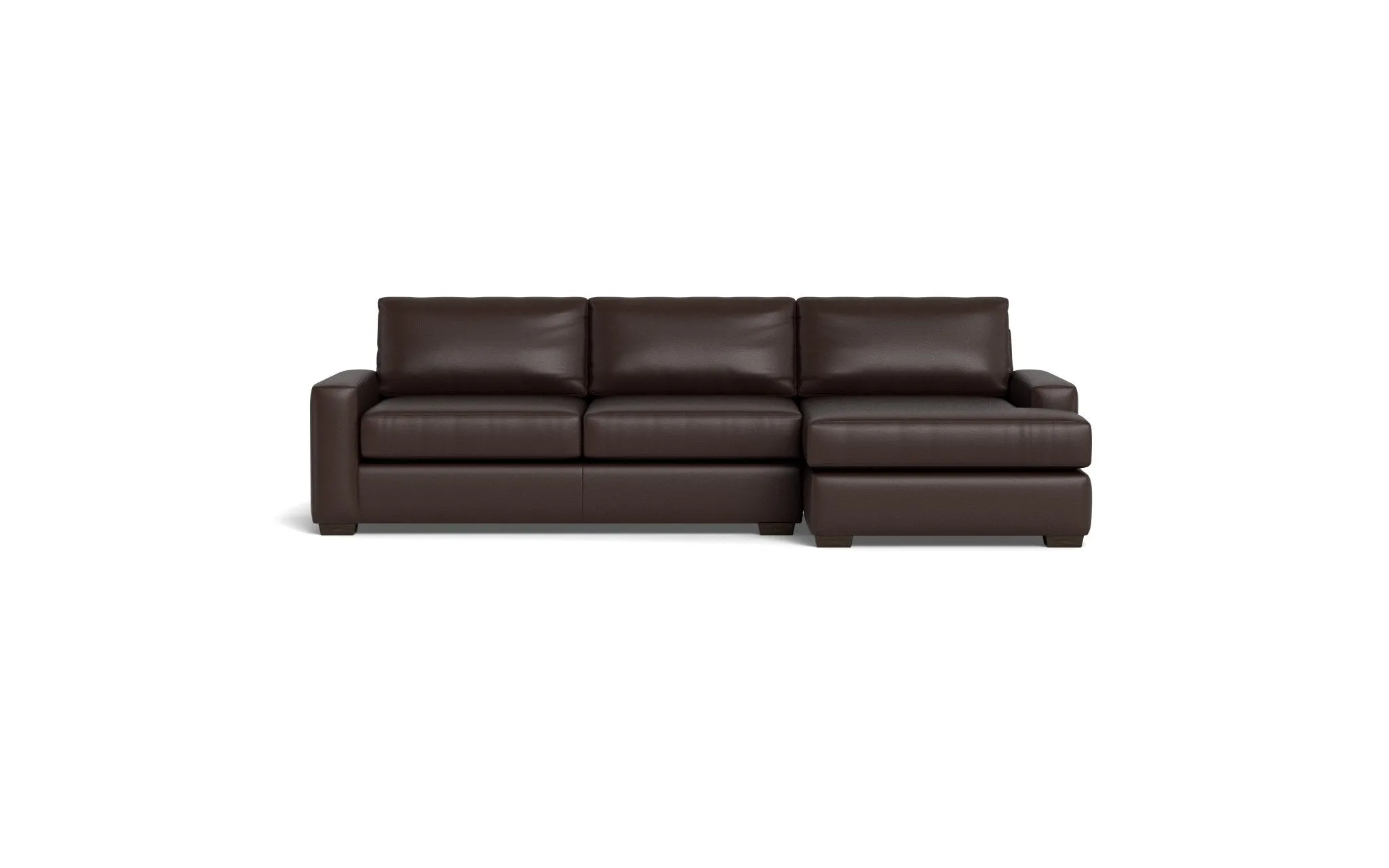 Mas Mesa 123" Deep Leather Right Chaise Sectional