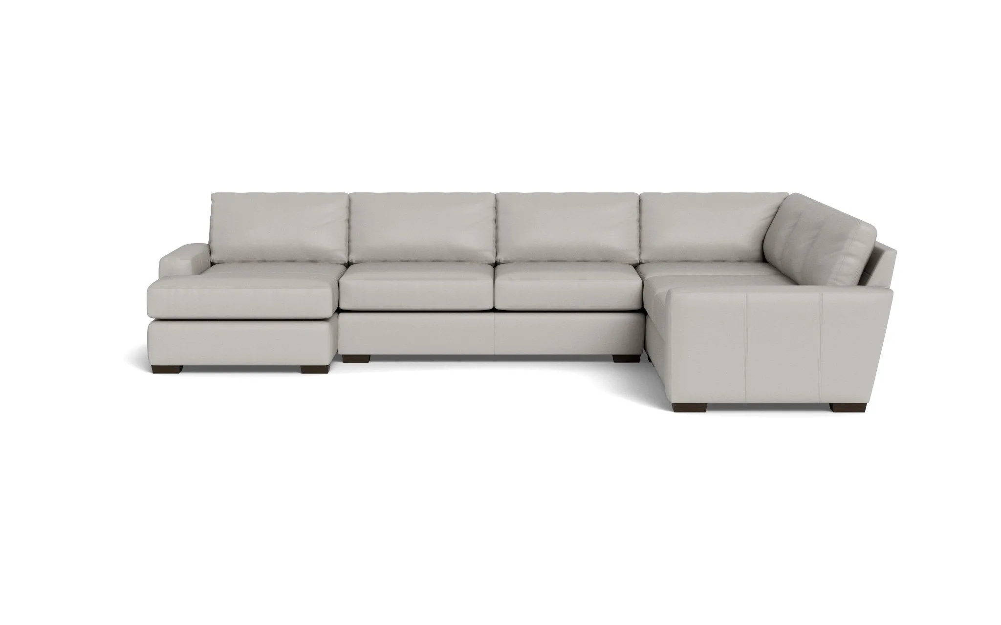 Mas Mesa 162" Deep Leather Corner Sectionals w. Left Chaise