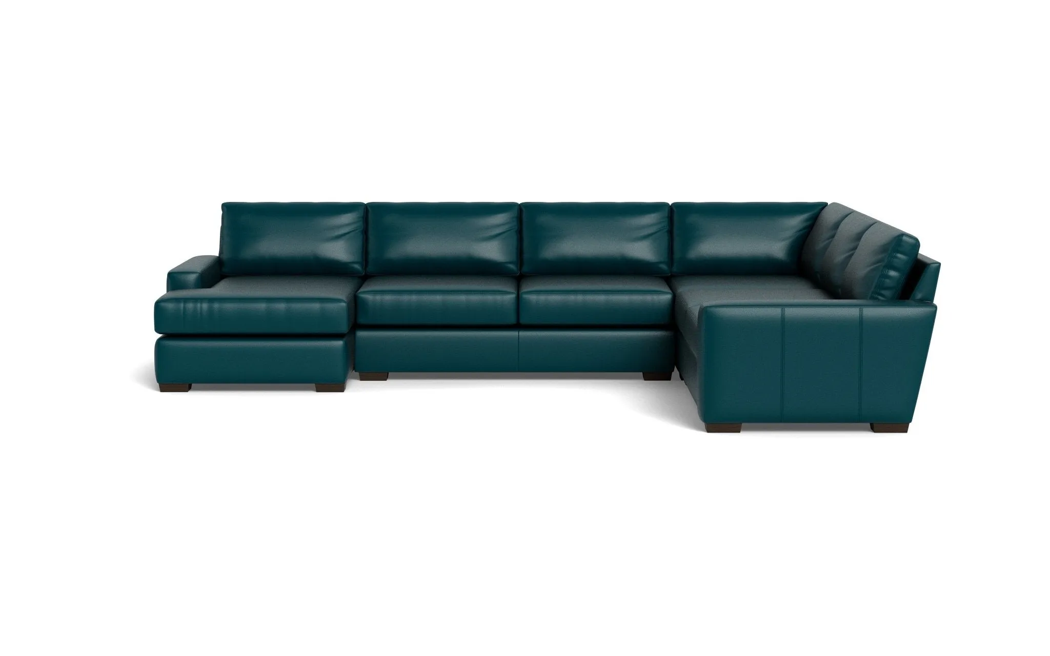 Mas Mesa 162" Deep Leather Corner Sectionals w. Left Chaise
