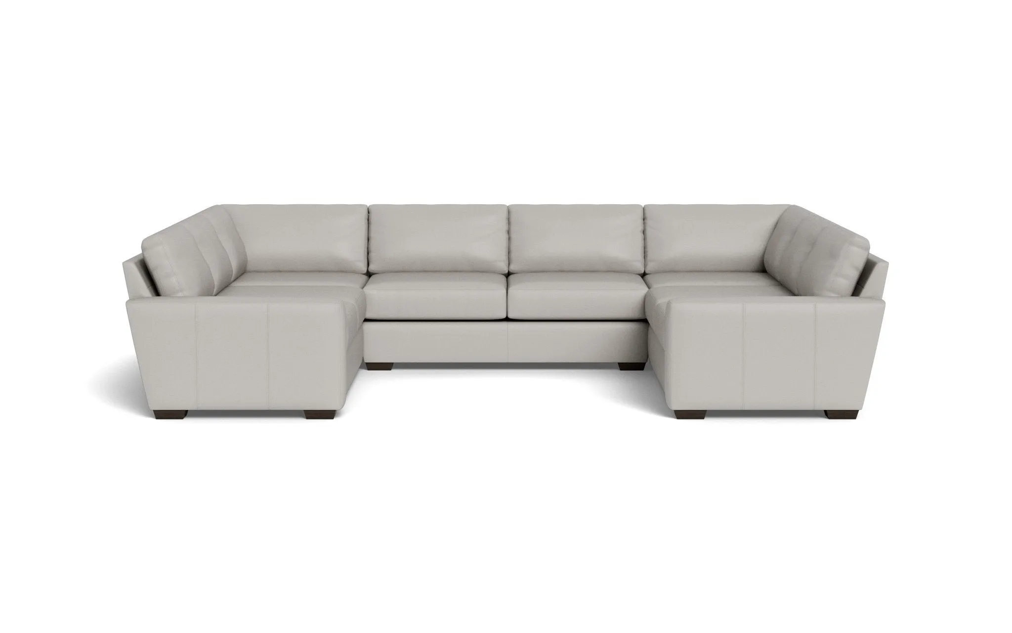 Mas Mesa 166" Deep Leather Condo U Sectional