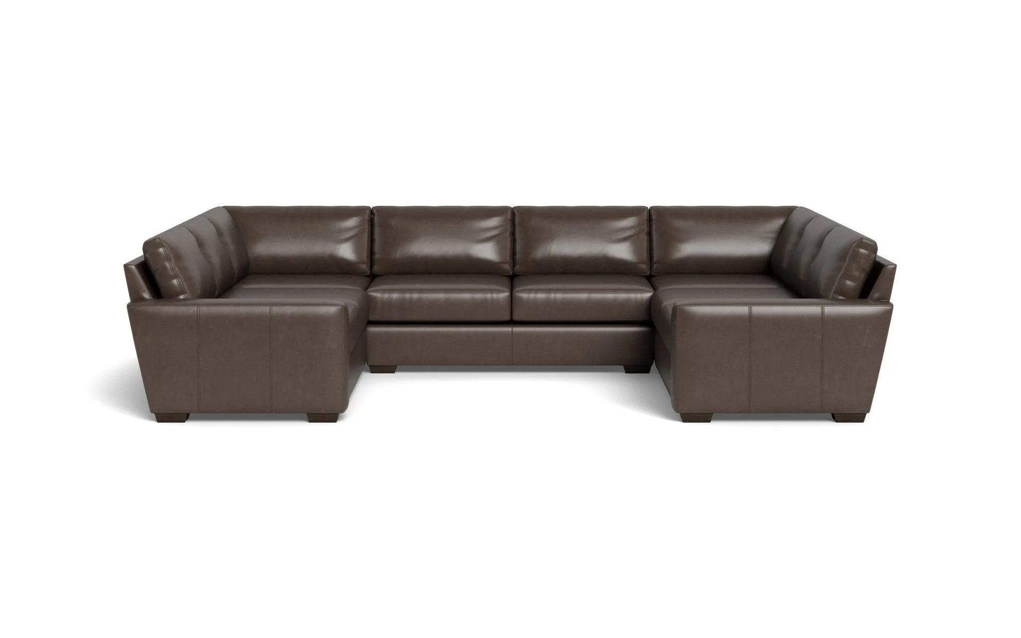 Mas Mesa 166" Deep Leather Condo U Sectional
