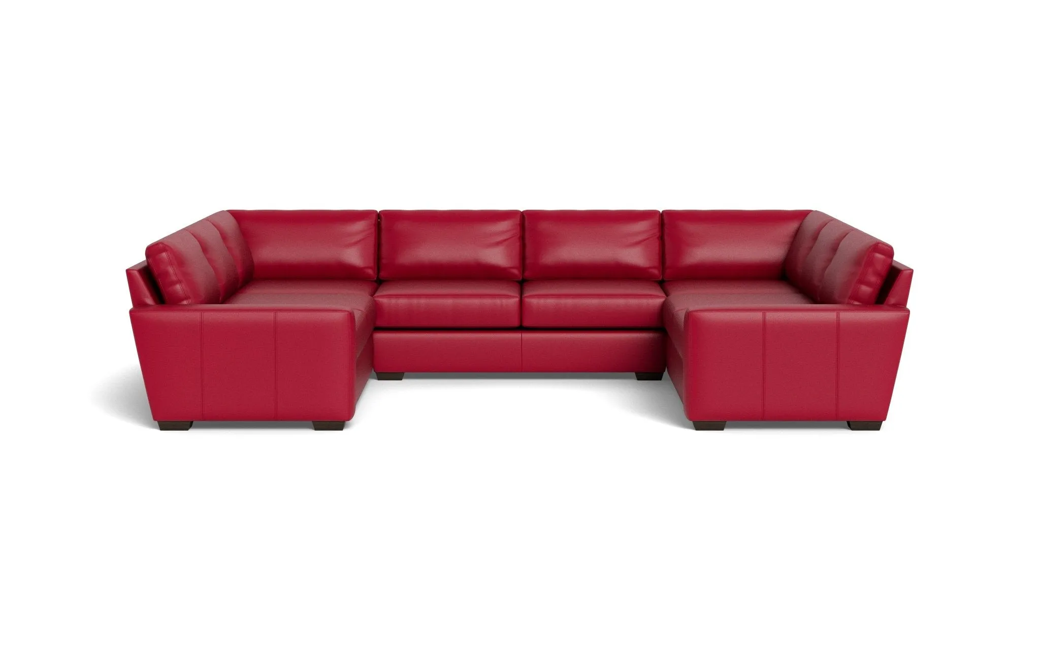 Mas Mesa 166" Deep Leather Condo U Sectional
