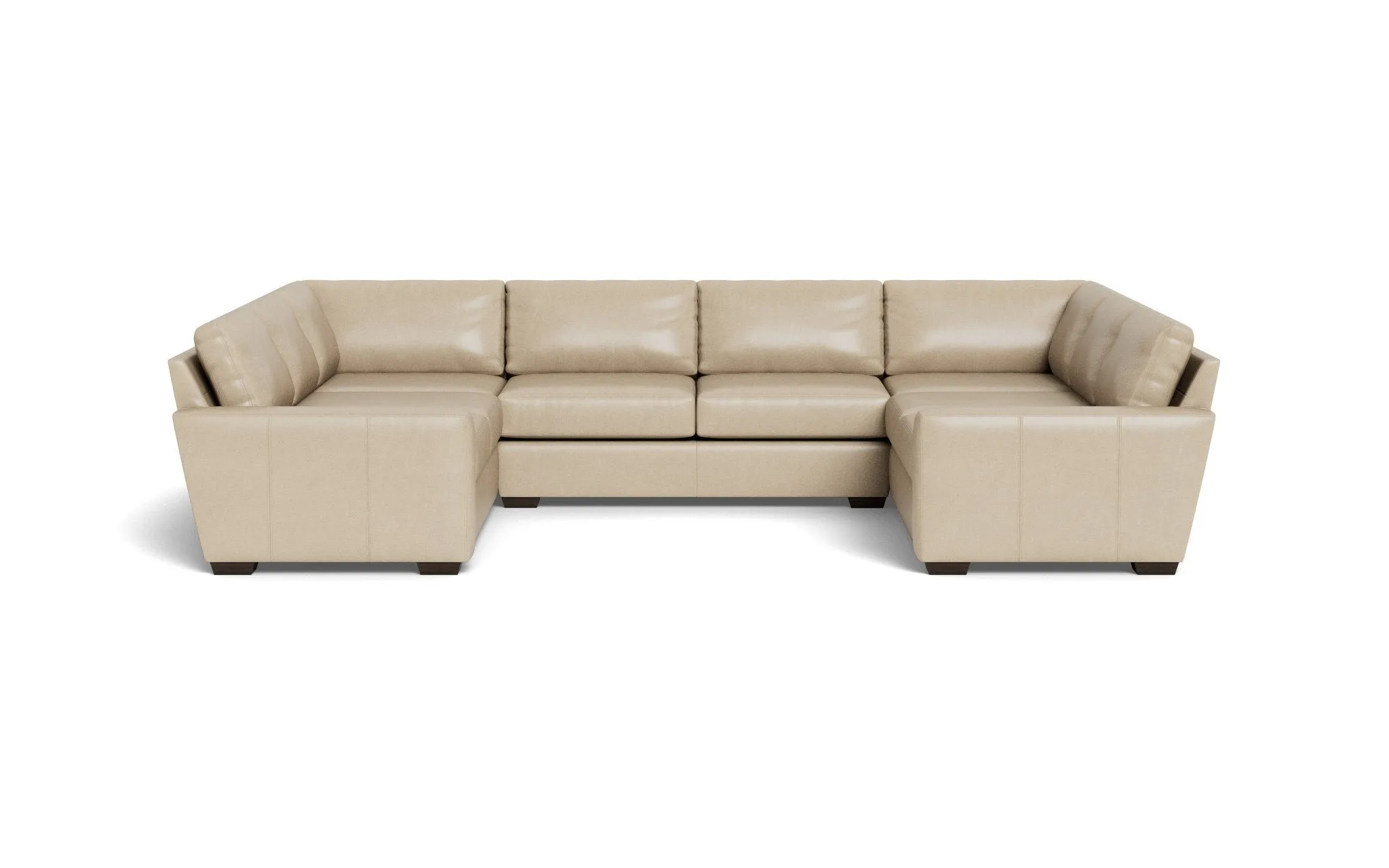 Mas Mesa 166" Deep Leather Condo U Sectional