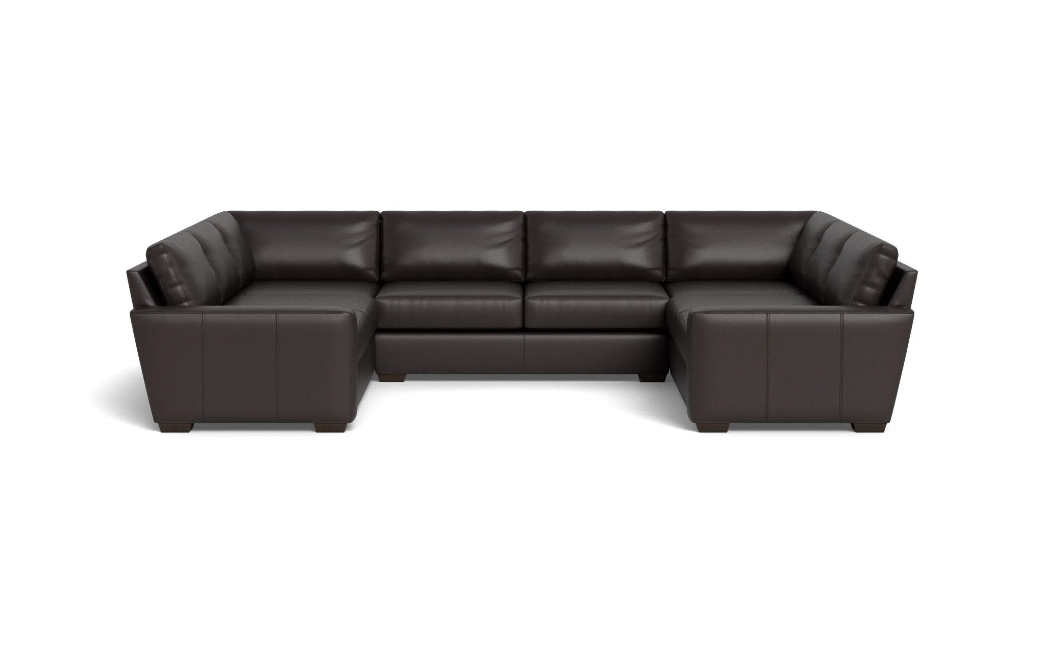 Mas Mesa 166" Deep Leather Condo U Sectional