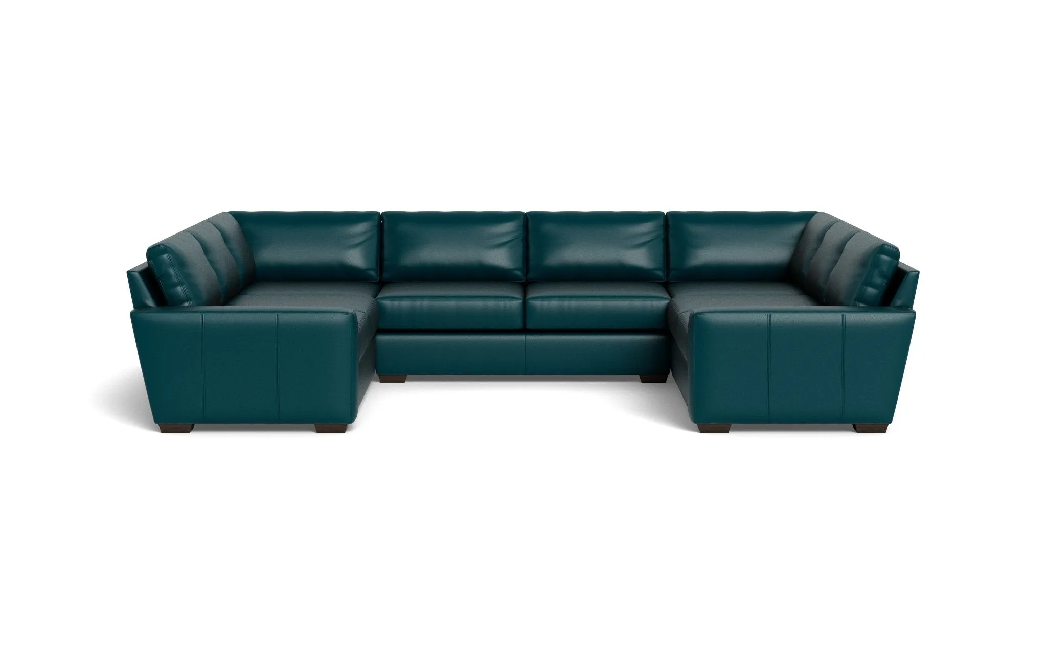 Mas Mesa 166" Deep Leather Condo U Sectional