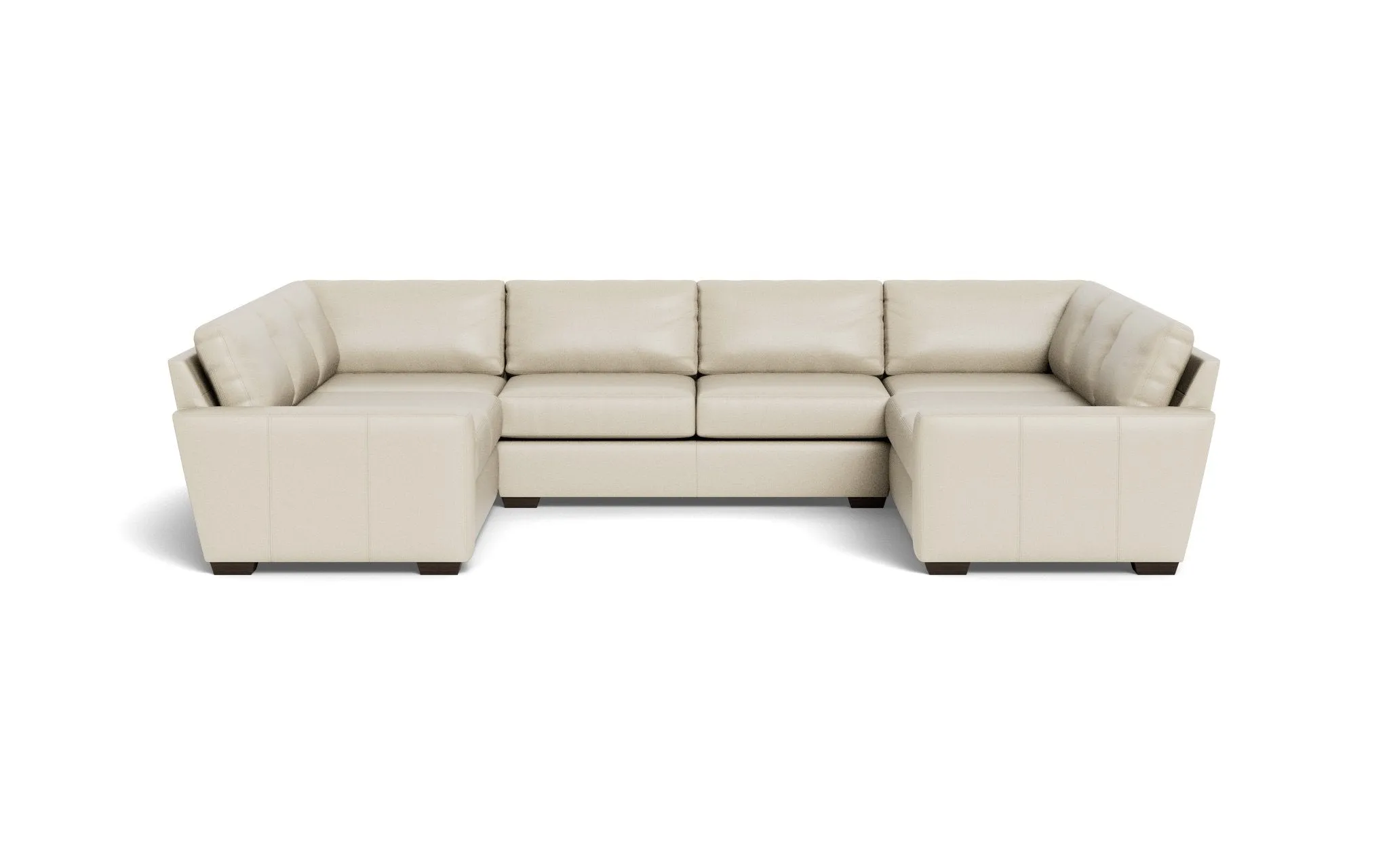 Mas Mesa 166" Deep Leather Condo U Sectional